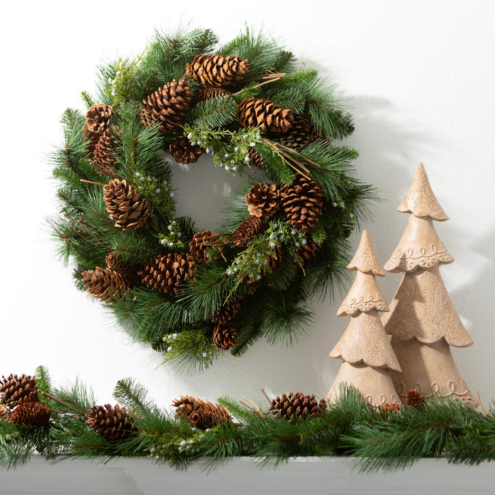 Lush Pine Pinecone Garland, 6&