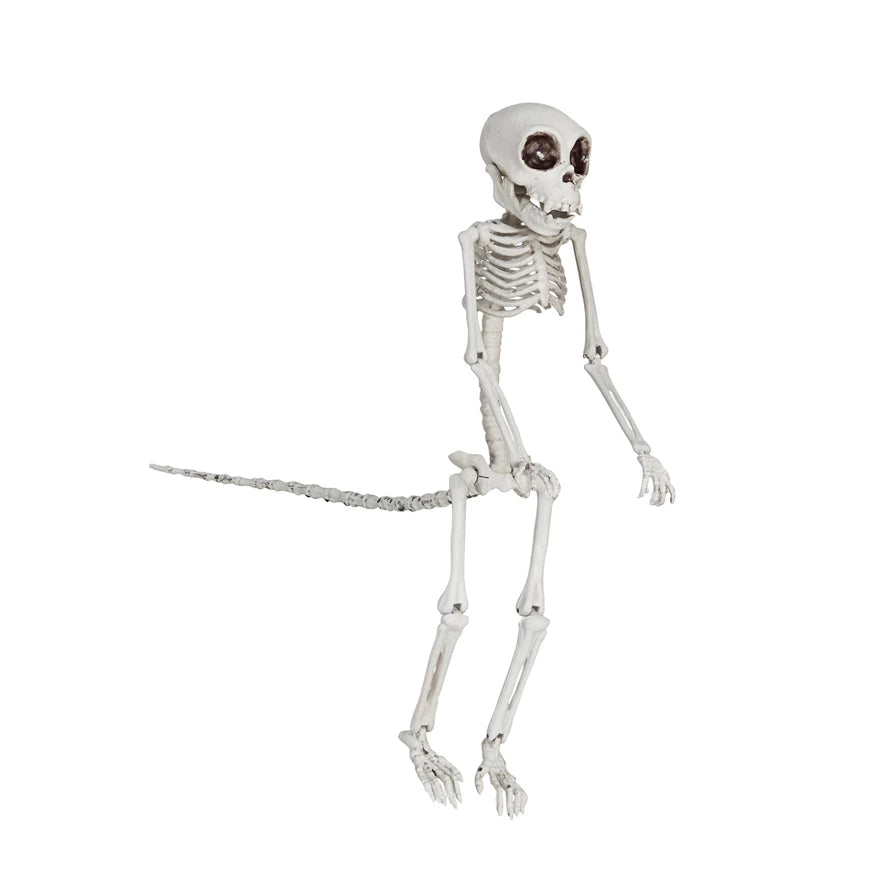 Monkey Skeleton Plastic Halloween Accent