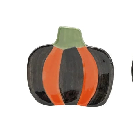 Hand-Painted Halloween Stoneware Dish