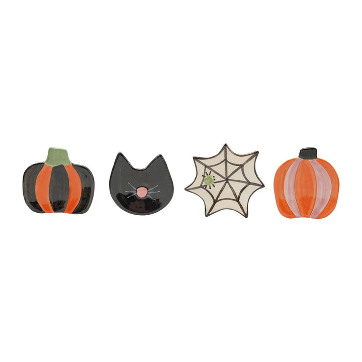 Hand-Painted Halloween Stoneware Dish