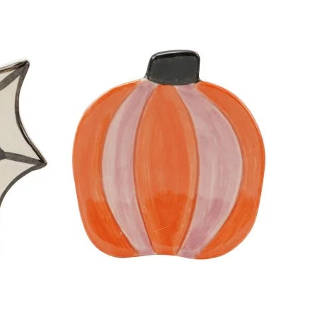 Hand-Painted Halloween Stoneware Dish