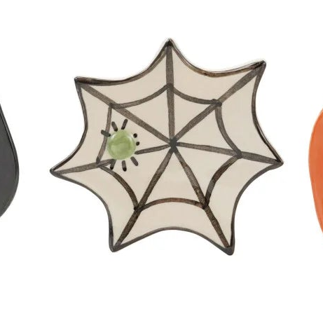 Hand-Painted Halloween Stoneware Dish
