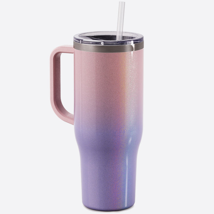 40 oz Tumbler with Handle, Screw Lid