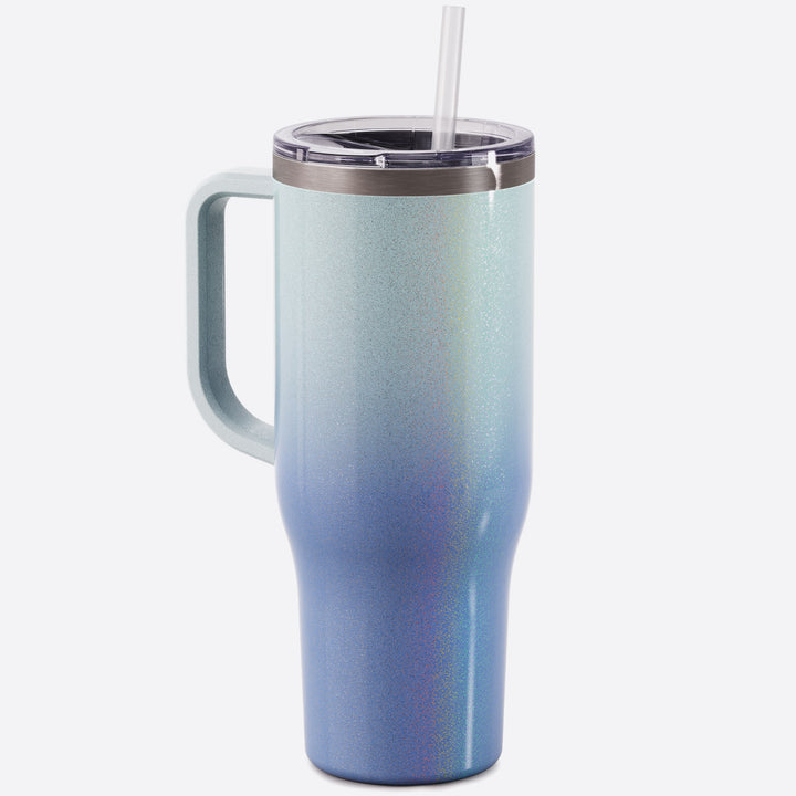 40 oz Tumbler with Handle, Screw Lid