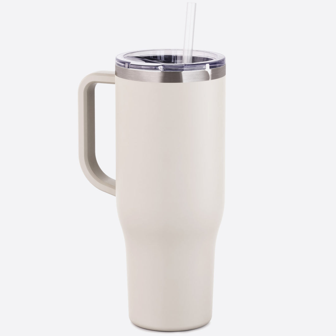 40 oz Tumbler with Handle, Screw Lid