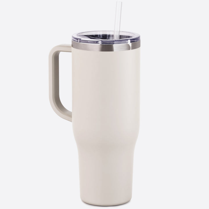40 oz Tumbler with Handle, Screw Lid