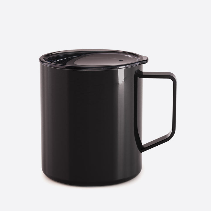 14 oz Insulated Stainless Steel Mug with Handle + Lid