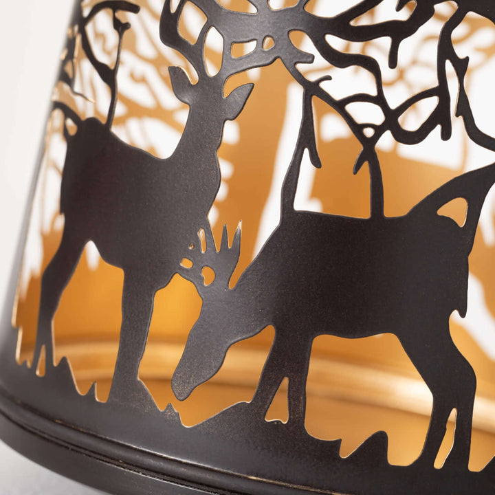 Metal Deer Lantern, Brown