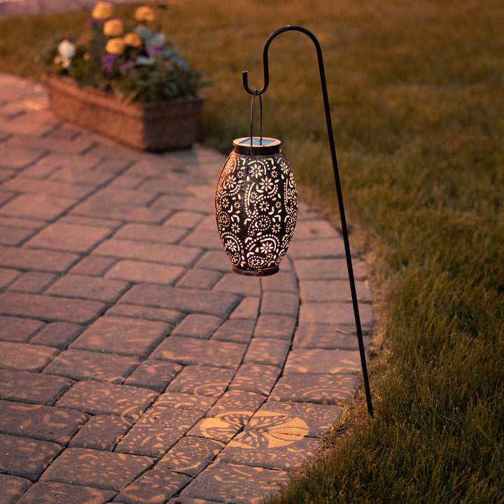 Metal Hanging Lantern Solar Light, Copper
