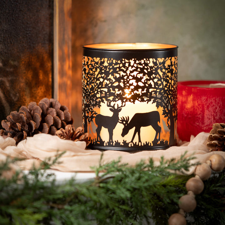 Metal Deer Lantern, Brown