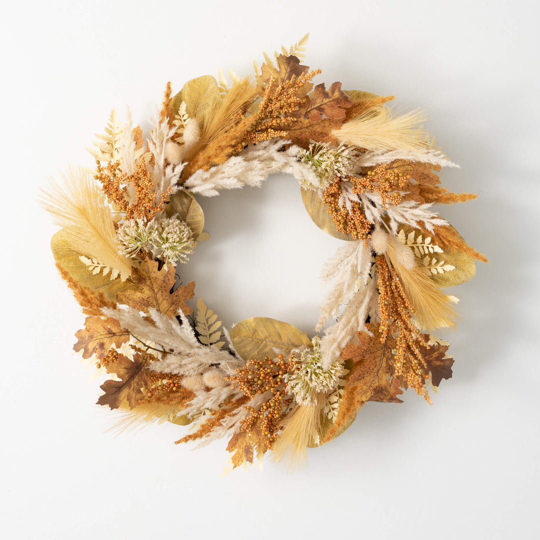 Dried Pampas Wreath, 24"