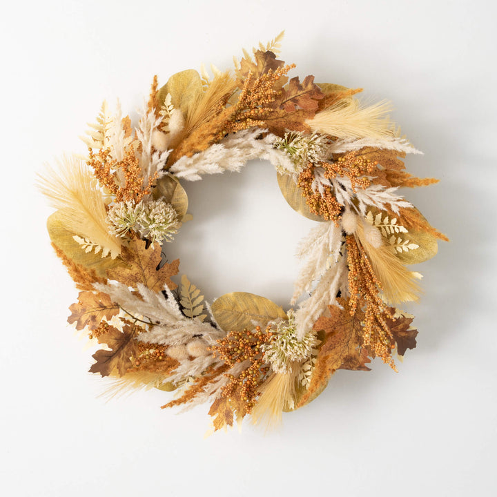 Dried Pampas Wreath, 24"