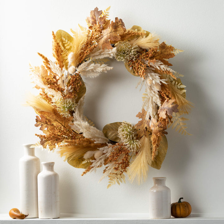 Dried Pampas Wreath, 24"
