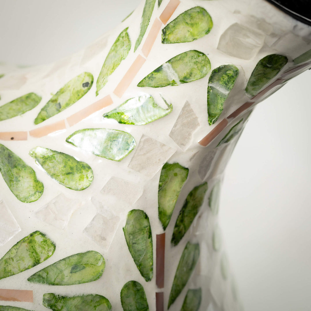 Mosaic Leaf Pattern Vase