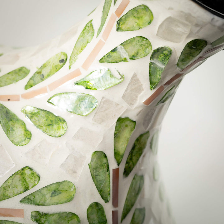 Mosaic Leaf Pattern Vase