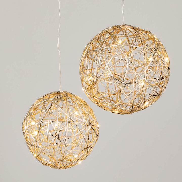 Lighted Hanging Globes