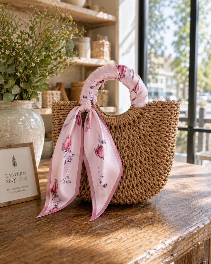 Silk Scarf – Purse Wrap, Hair Tie &amp; Neck Accent