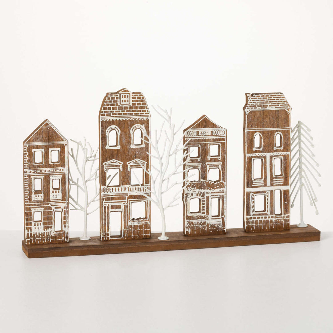 Wooden Tabletop Village