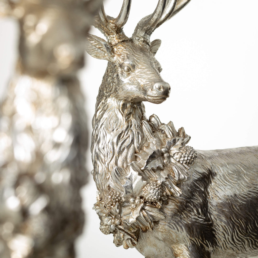 Champagne Deer Figurine Resin