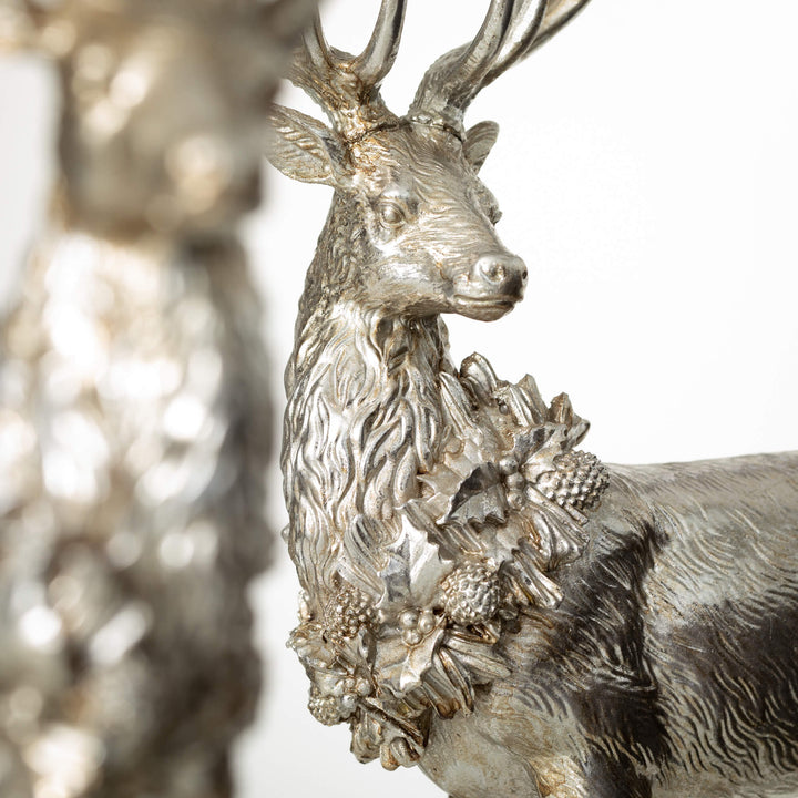Champagne Deer Figurine Resin