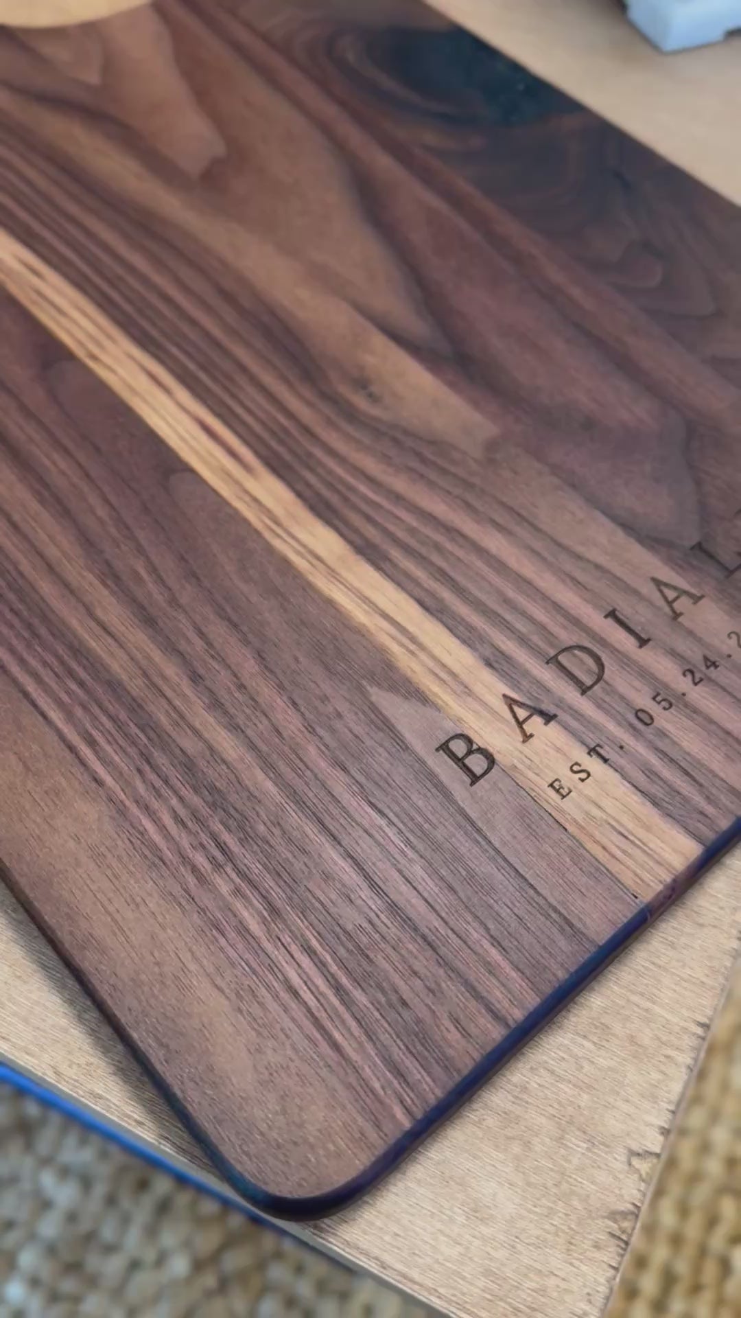 Personalized Black Walnut Charcuterie Board Gift Set