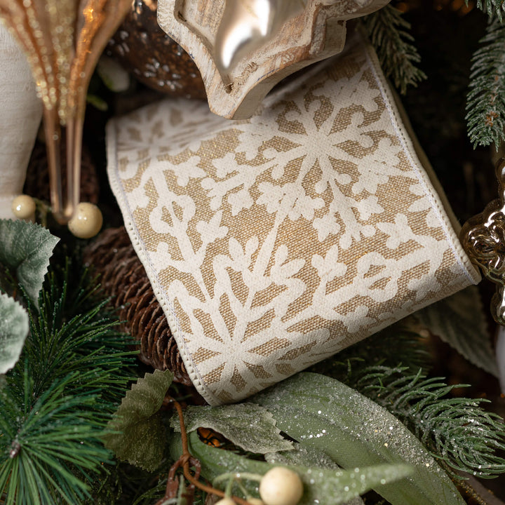 Embroidered Snowflake Ribbon, 15&
