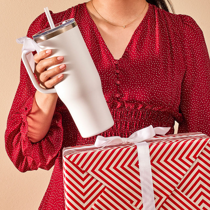 40 oz Tumbler with Handle, Screw Lid