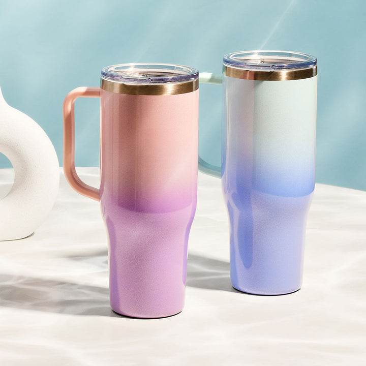 40 oz Tumbler with Handle, Screw Lid