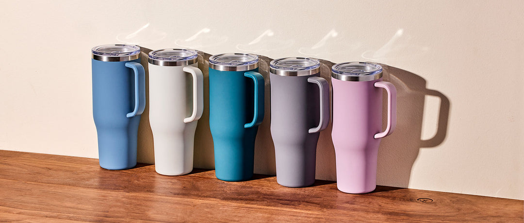 40 oz Tumbler with Handle, Screw Lid