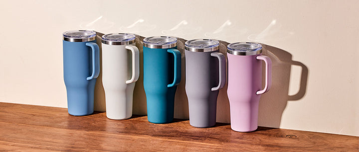 40 oz Tumbler with Handle, Screw Lid