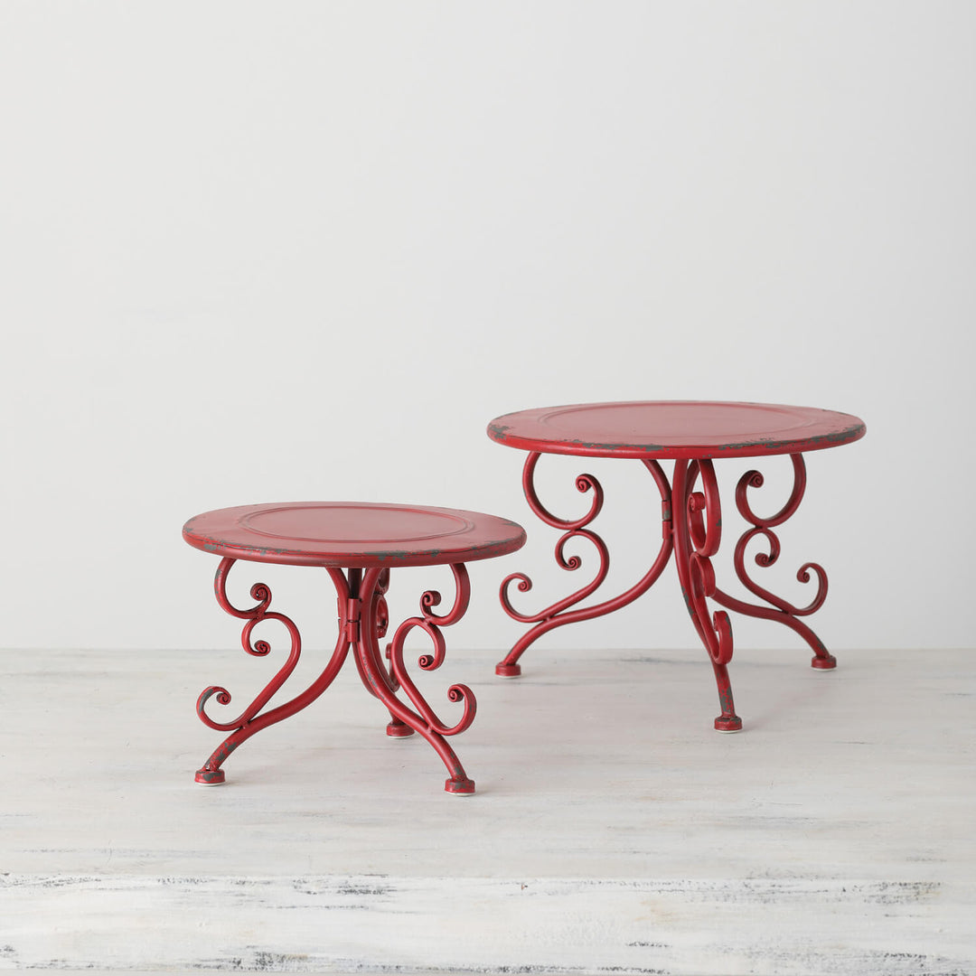 Rustic Red Tabletop Stands