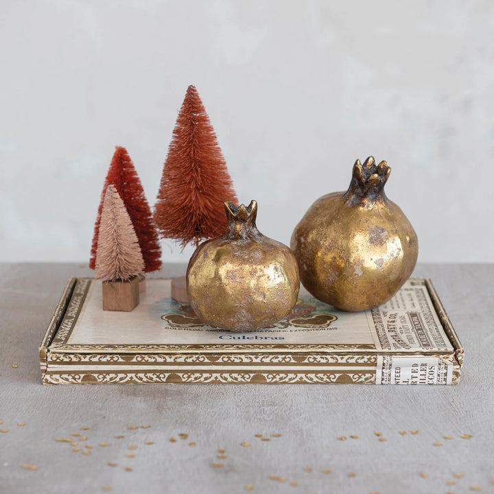 Antique Gold Resin Pomegranate