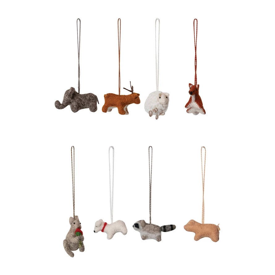 Wool Felt Animal Ornaments