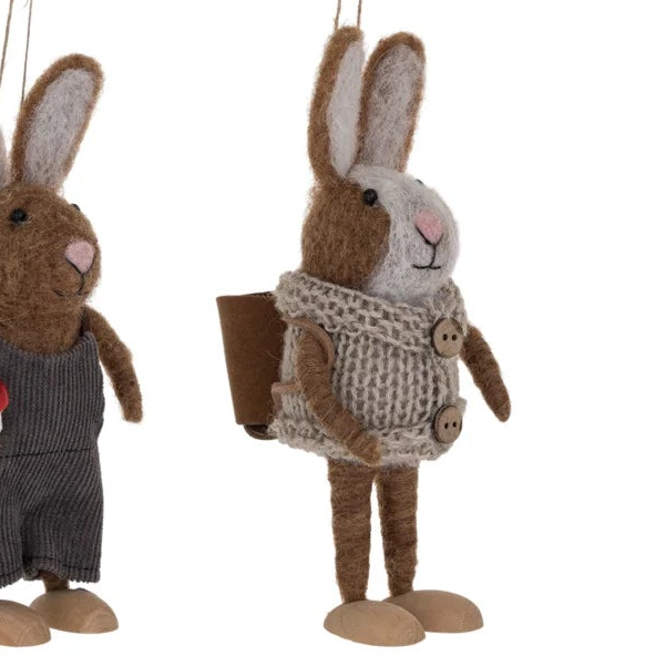 Handmade Wool Felt Forest Animal Ornament