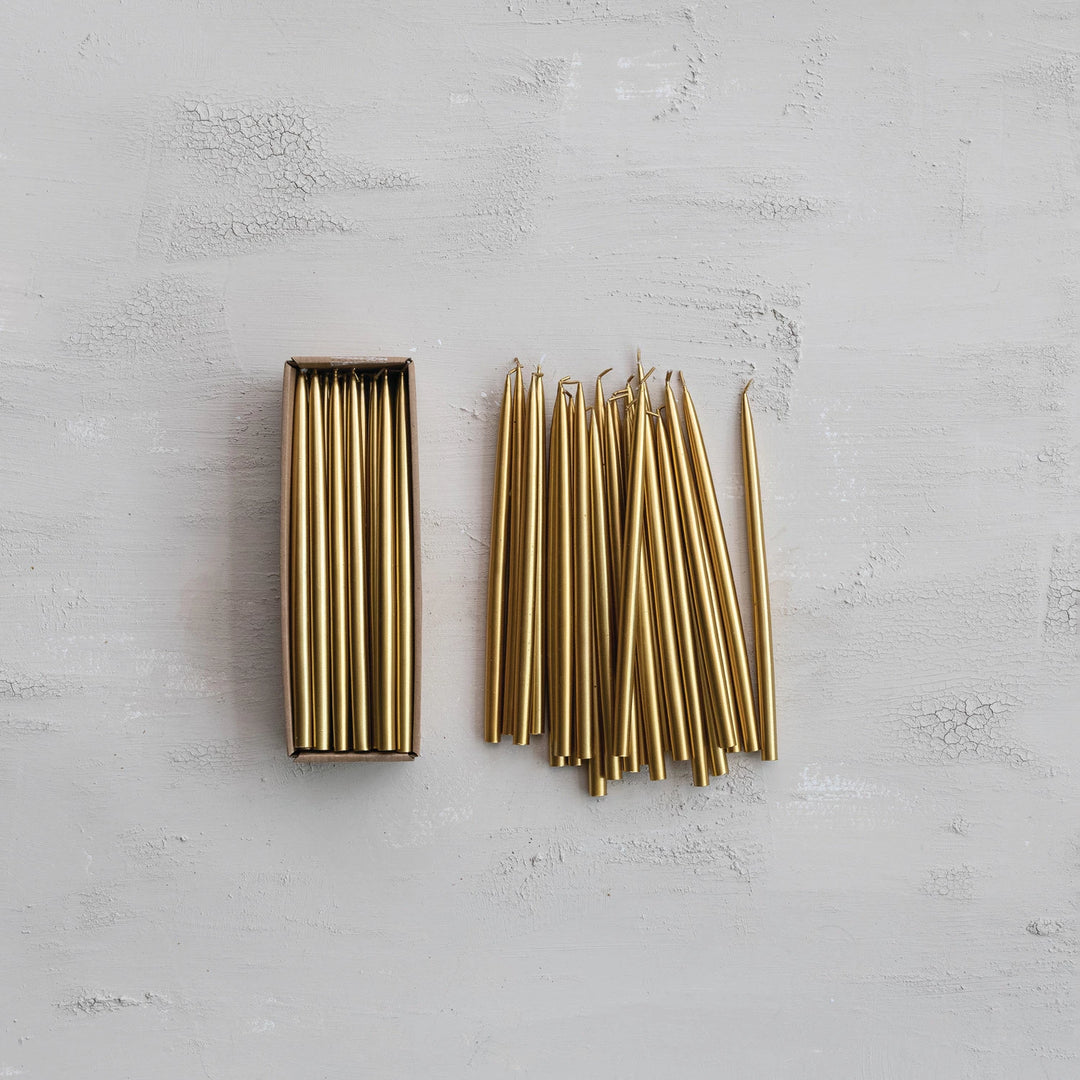 Unscented Thin Taper Candles, 1/2" dia, 24 ct