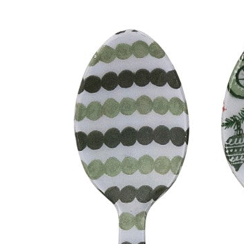 Enameled Holiday Spoon &amp; Canapé Knife