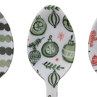 Enameled Holiday Spoon &amp; Canapé Knife