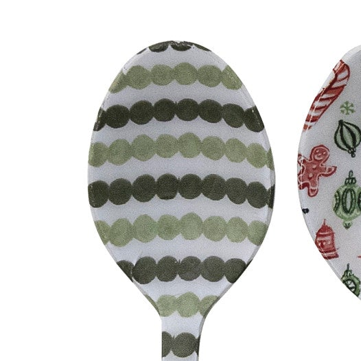 Enameled Holiday Spoon &amp; Canapé Knife
