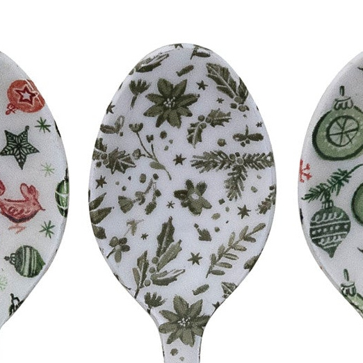 Enameled Holiday Spoon &amp; Canapé Knife