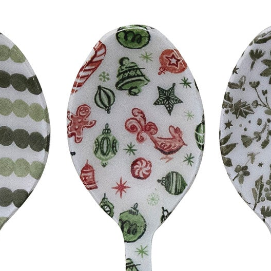 Enameled Holiday Spoon &amp; Canapé Knife