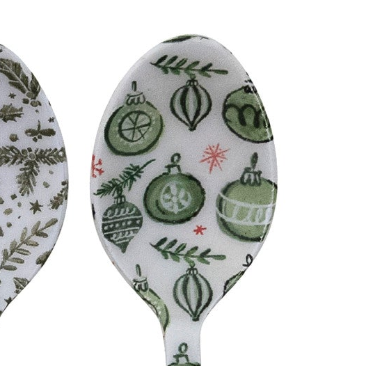 Enameled Holiday Spoon &amp; Canapé Knife