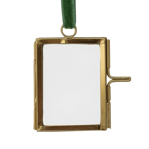 Brass &amp; Glass Photo Frame Ornament