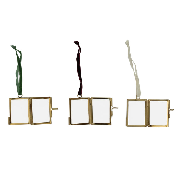 Brass &amp; Glass Photo Frame Ornament