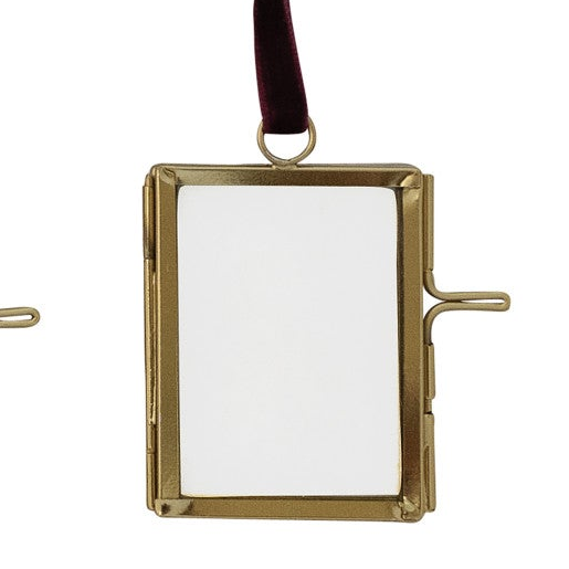 Brass &amp; Glass Photo Frame Ornament