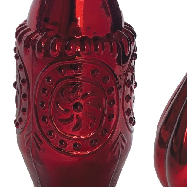 Burgundy Mercury Glass Bud Vase