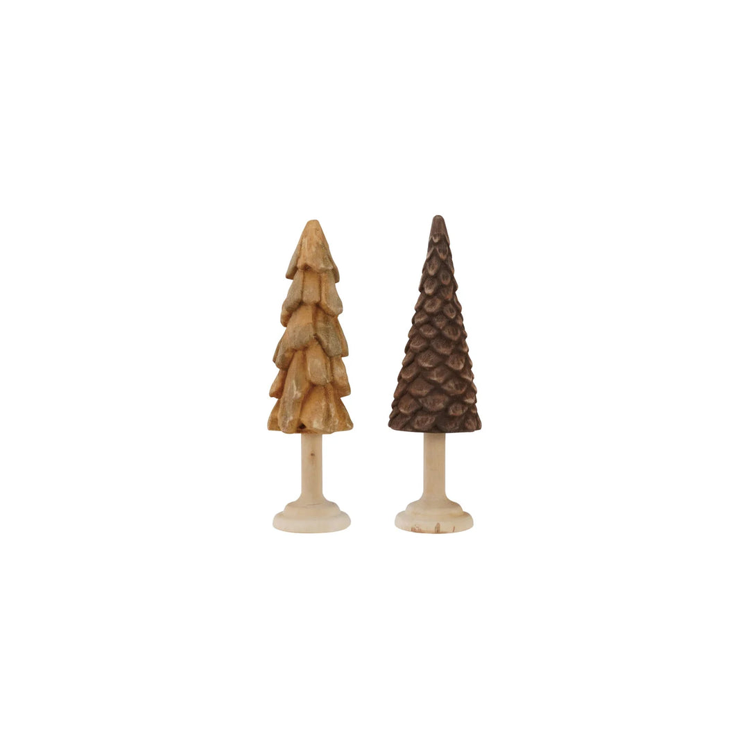 Carved Pine Wood Tree