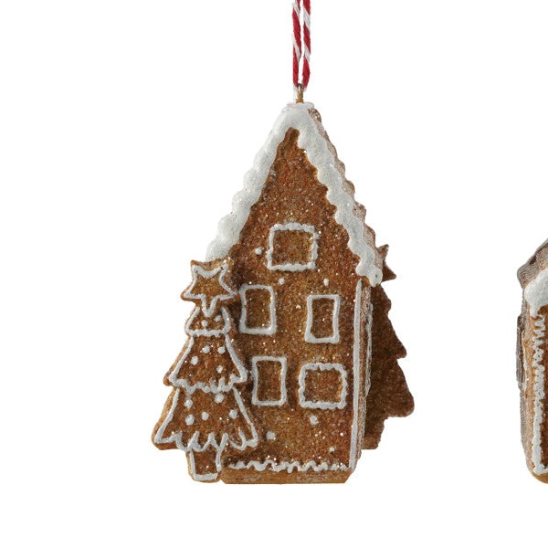 Glittered Gingerbread House Ornament