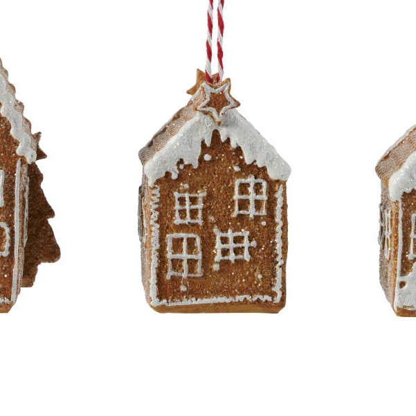Glittered Gingerbread House Ornament