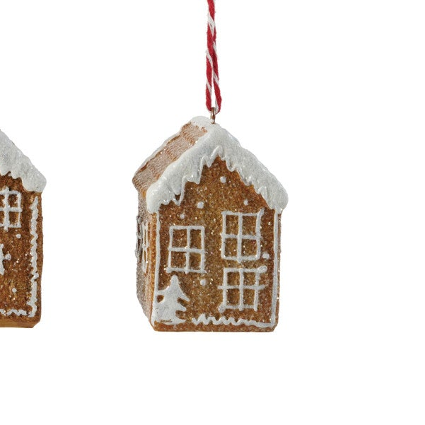 Glittered Gingerbread House Ornament