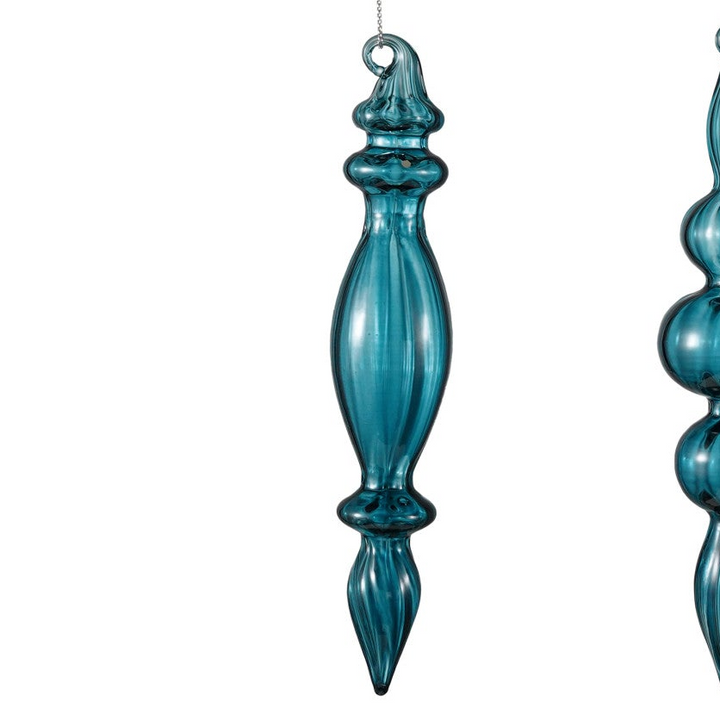 Blue Glass Finial Ornament